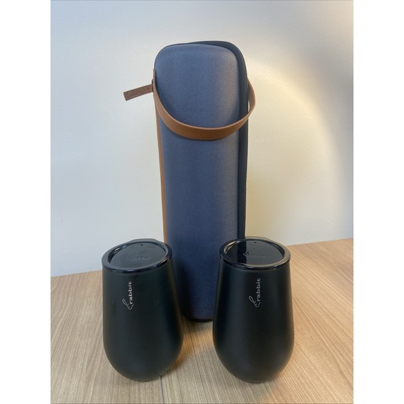Rabbit Other - Rabbit Wine To Go Set Insulated Case & 2 Wine Tumblers Lids Portable Tailgate